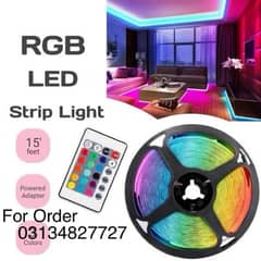 rgb led strip light remote control 12 feet colourfull light