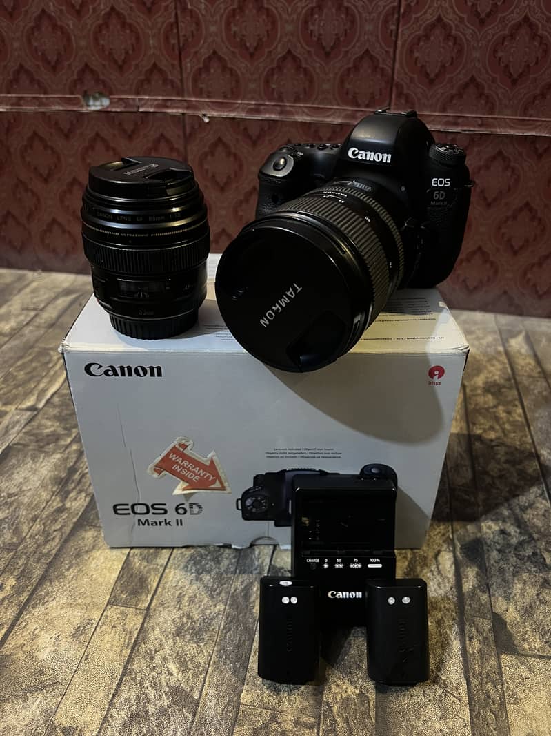 Canon 6D Mark II With Tamron 24-70 G2 & Canon 85mm Lens Full Box 9