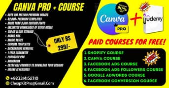 Canva Pro Free Bundle Courses, web development, graphic design, video