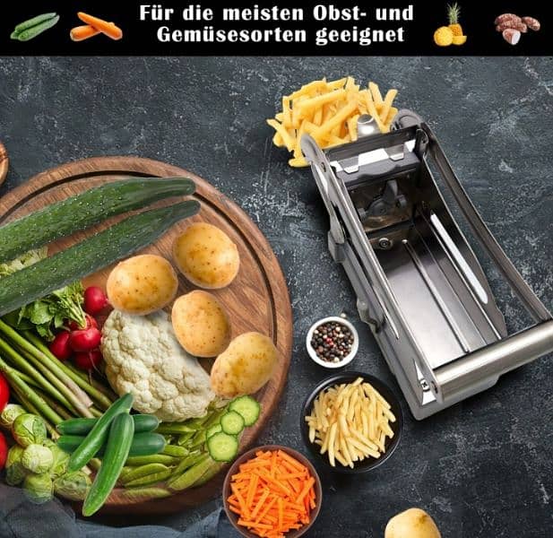 Stainless Steel French Fries Slicer Vegetable Food Cut Pieces Machine 1