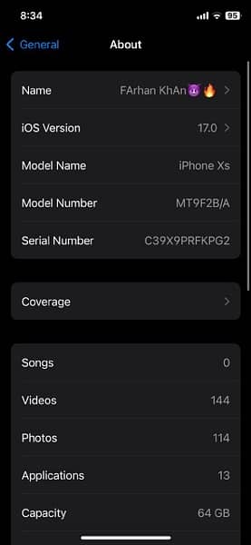Iphone xS Non PTA 64GB 6