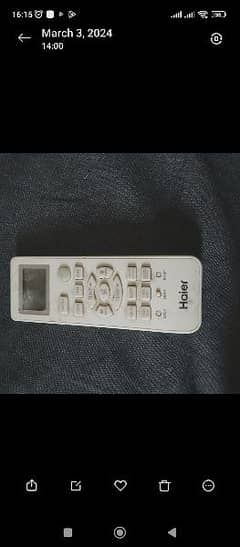 original Haier remote 0