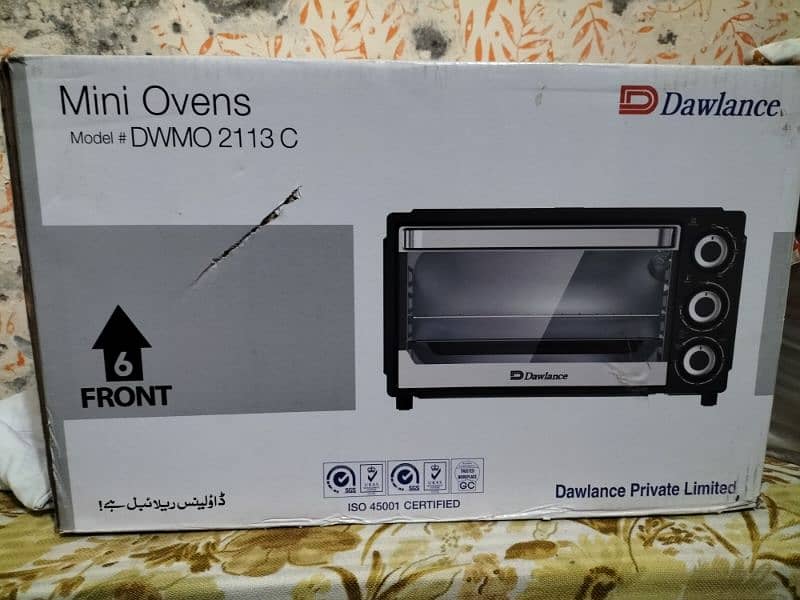Dawlance DMWO 2113c electric oven one time used 2