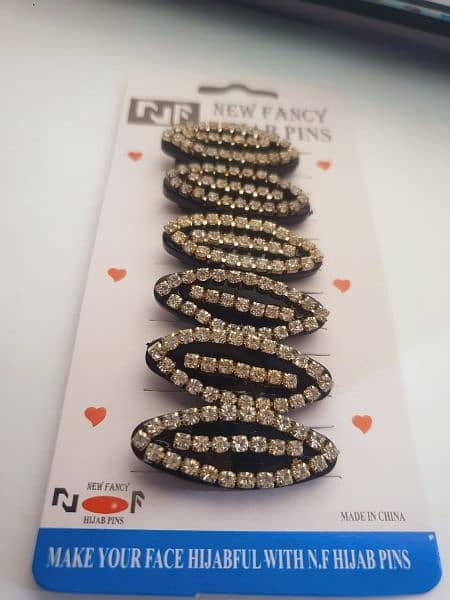 Women black pins scarf pins for Pack of 6 pins bundle of 6 pins 1