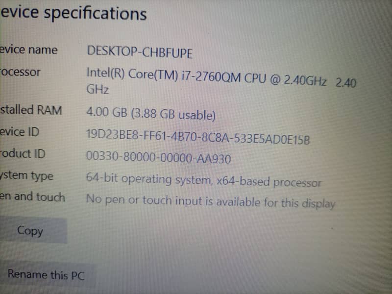 Dell E6520 i7-2760QM Nvidia Card 4GB 320GB 1920x1080p30 Days Warranty 1