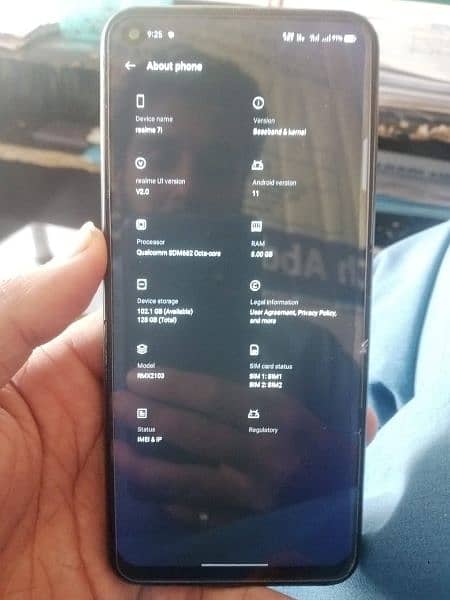 Realme 7i  8, 128 pta approved with box 2