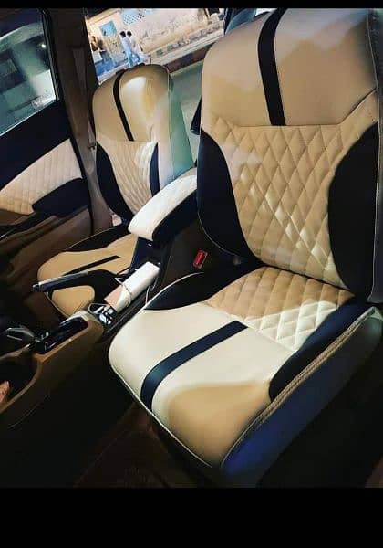 Skin Fitted Car Seats Covers - Leather fabric - Toyota Honda Suzuki 0