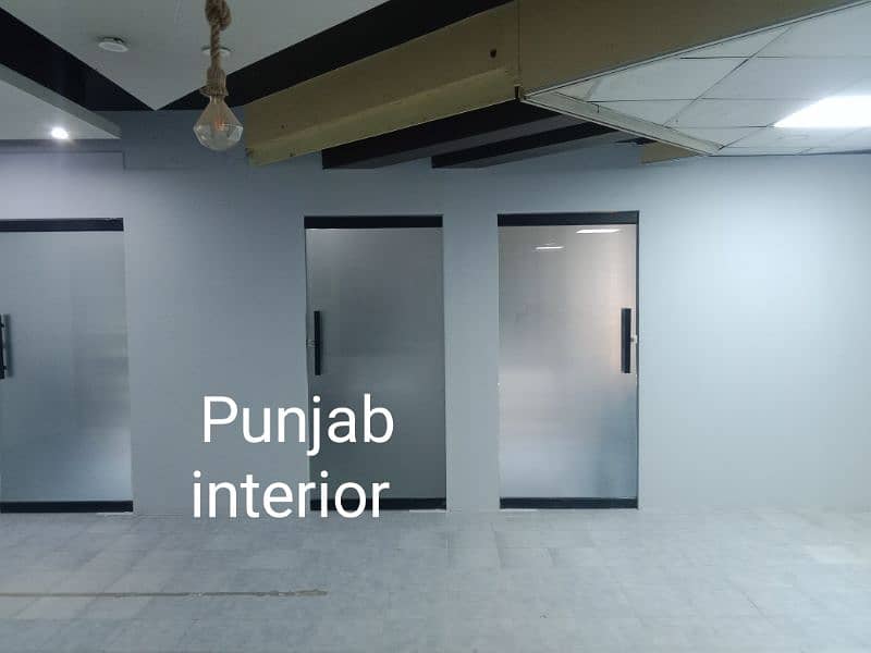 gypsum board partition and cement partition and ceiling 1