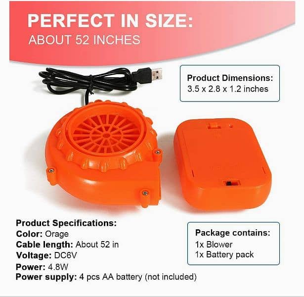 AIR Blower with portable power bank, USB fan, imported lot mal 2