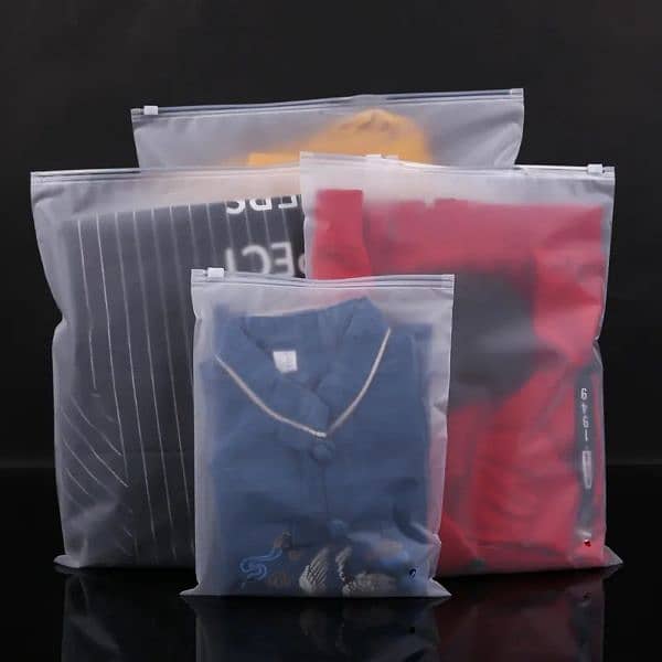 Suit packing bag Frosted sealing zipper lock bag For Clothes Shirt. 5