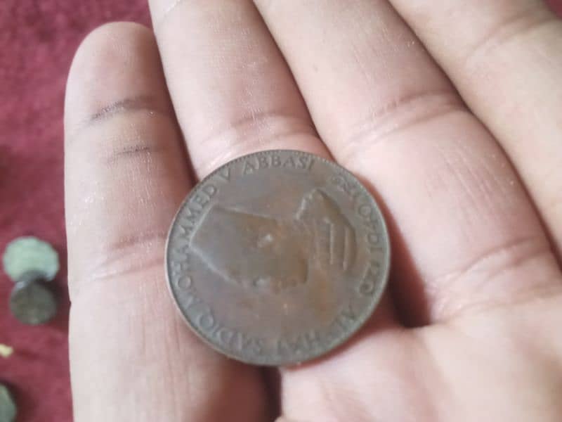 Bahawlpur State old coin One Quarter Anna Sadiq Muhammad V Abbasi 2