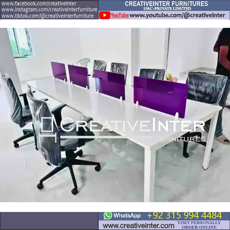 Call Center Office table workstation laptop compute chair working desk 17