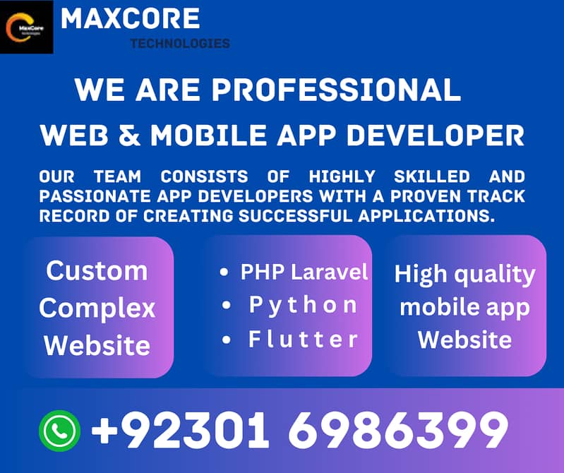 web application custom website with php and laravel, app development 2