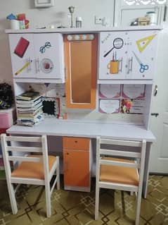 2 person study table | with cupboard 0