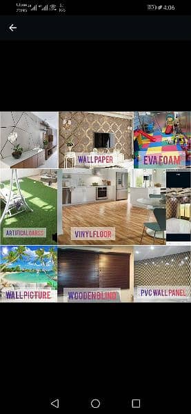 False ceiling / wallpapers / wood floor / wall panels / dampa ceiling 19
