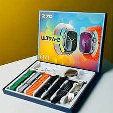 New Fashion (I40 Ultra2 Suit) 7 Sets Colorful Straps Smart Watch 4
