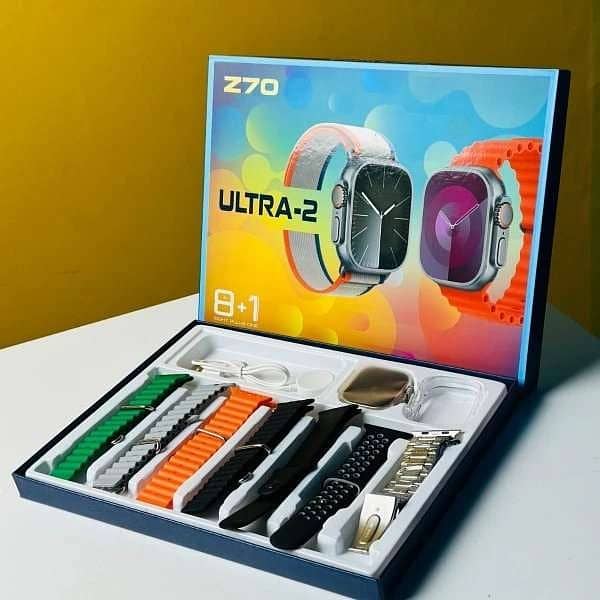 New Fashion (I40 Ultra2 Suit) 7 Sets Colorful Straps Smart Watch 7