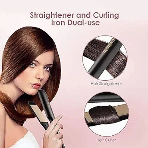 SUNHOME Ceramic Hair Straightening Flat Iron,Black 1
