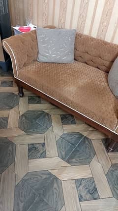Two seater sofa brown colour