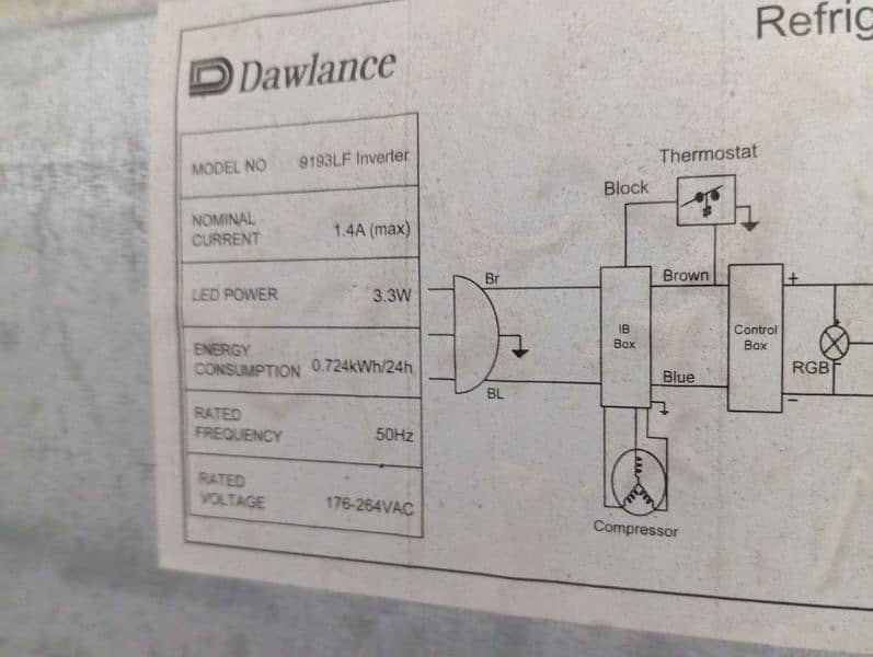 Dawlance inventer compressor 12 years one year used 17 Cubic feet 4