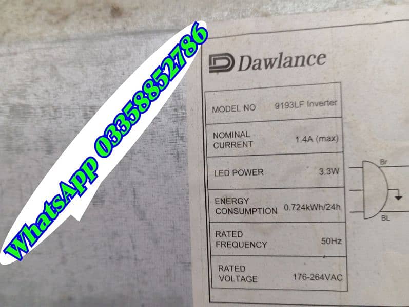Dawlance inventer compressor 12 years one year used 17 Cubic feet 7