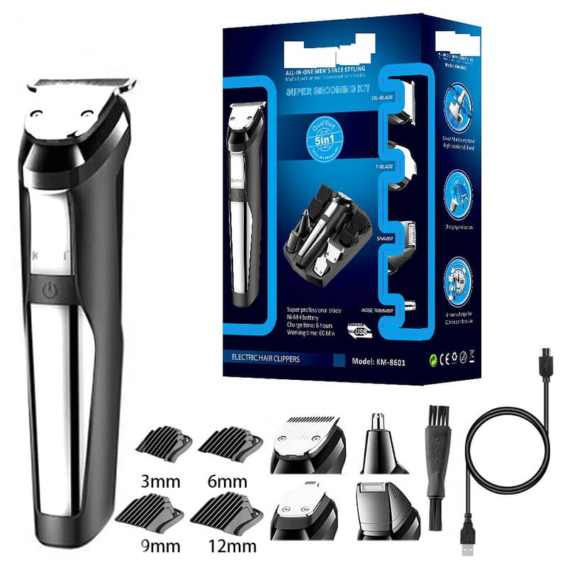 Kemei km-8601 Original 5 in 1 Trimmer Shaver Nose Trimmers All in 1 Sh 0