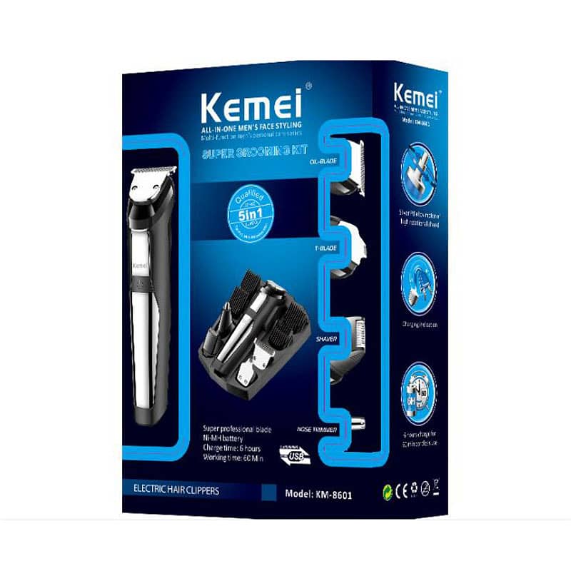 Kemei km-8601 Original 5 in 1 Trimmer Shaver Nose Trimmers All in 1 Sh 2