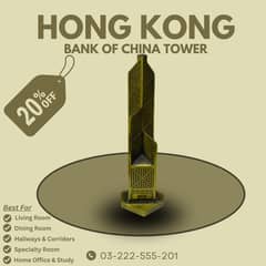 Hong kong bank of china tower /showpiece/home decor/metal showpiece