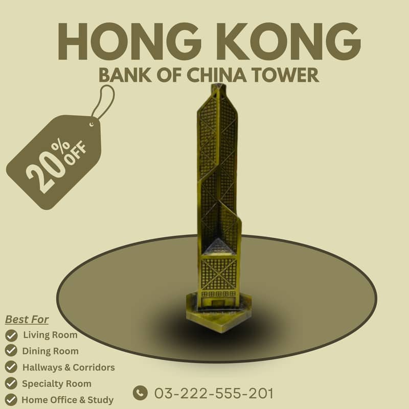 Hong kong bank of china tower /showpiece/home decor/metal showpiece 0