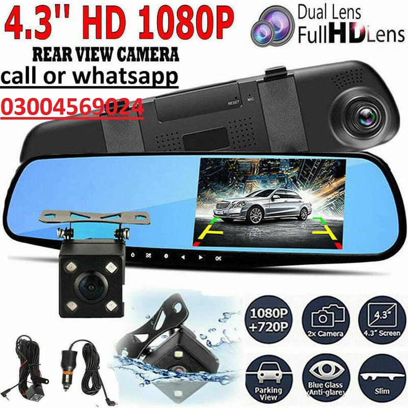 Car DVR Mirror DUAL Camera Front/Back 1080p more car acessories 0