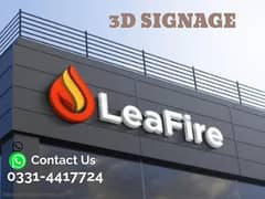 3D SIGN BOARD / Neon Signs backlit signs Acrylic Signs Sign boards