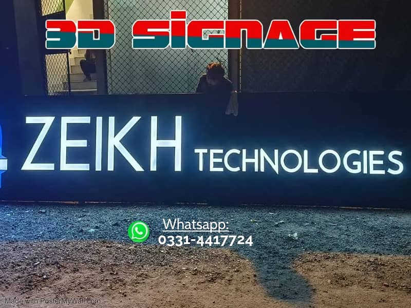 3D Sign board / Neon Signs backlit signs Acrylic Signs Sign boards 0