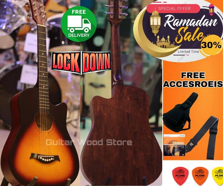 Student Acoustic guitar, Guitars for beginners, 100% Whol sale Prices, 1