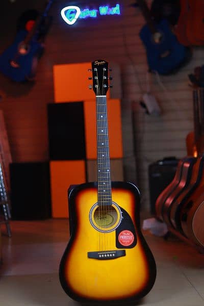 Fender cd60 Guitar, yamaha f310 guitar, fender squier guitar 5