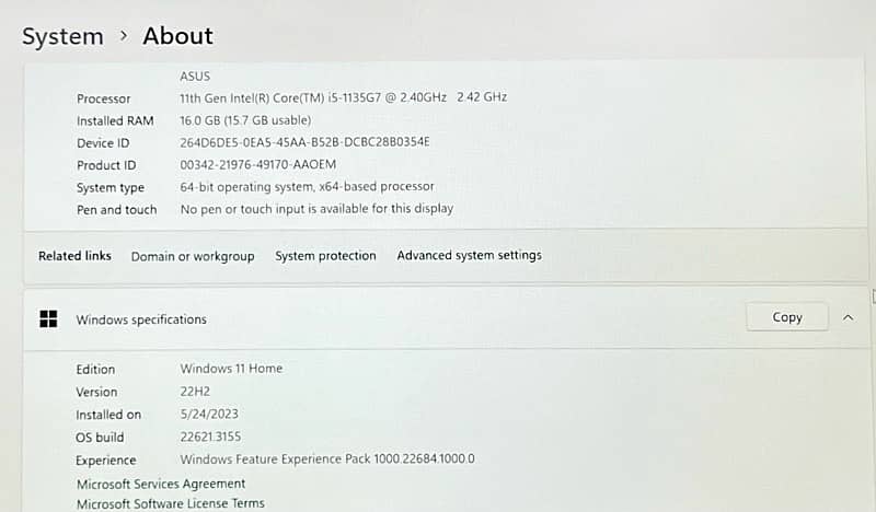 ASUS | Asus P1412CE Core i5 11th Gen - 16GB RAM - SSD + HDD 2