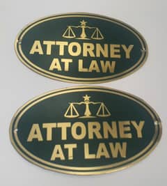 ATTORNEY AT LAW PLATES
