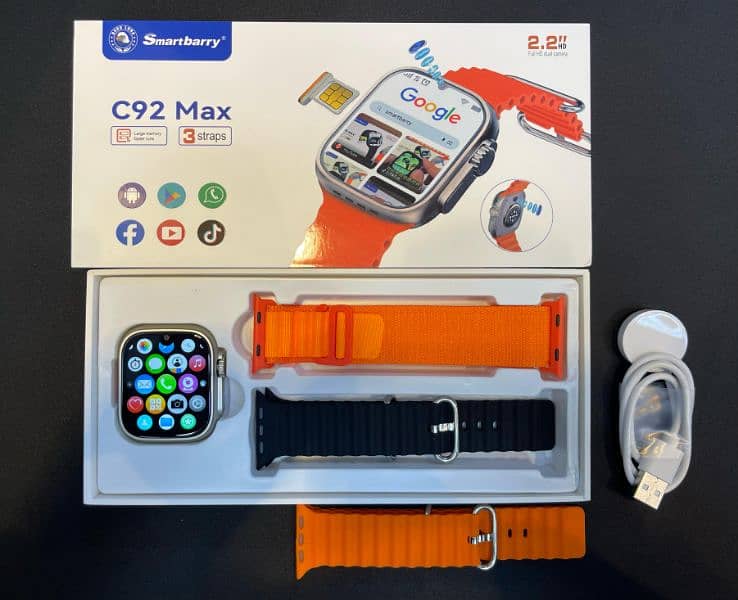 C92 Max|Hk Ultra One|TK6| 4G/5G sim watch dual camera pta approve . 8