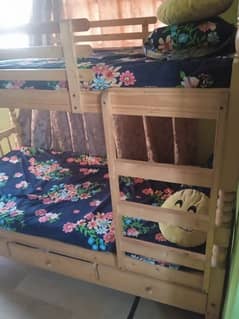 Double bed with mattress for sale.