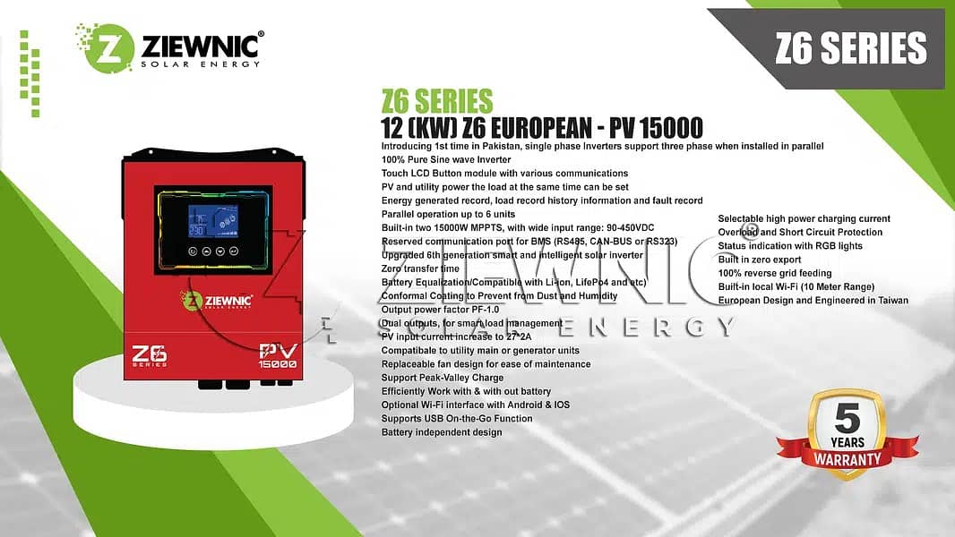 Ziewnic Z6 series 6th generation Hybrid  Inverters 7
