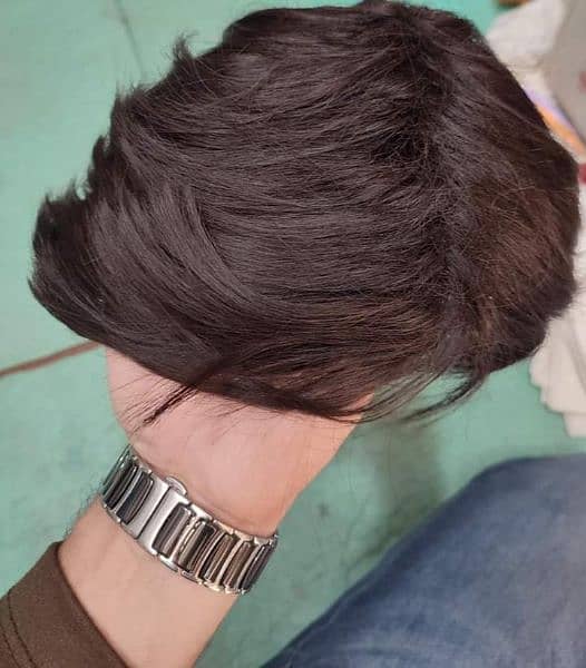 Men original hair cap wig (0'3'0'6'4'2'3'9'1'0'1) 3