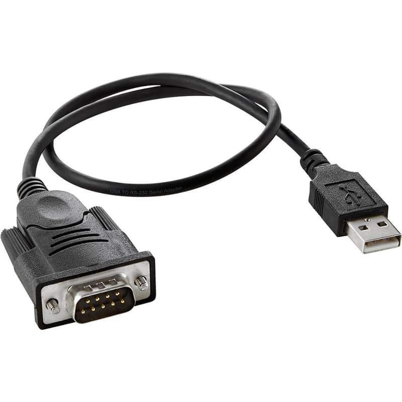 USB To Serial Port RS232 Converter Cable - Black 0