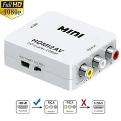 Mini HDMI 2AV Up Scaler 1080P HD Video Converter Media Streaming Devic