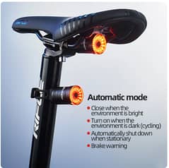 EBUYFIRE ultra Bright Smart Bike Tail Light,USB Rechargeable Brake Sen