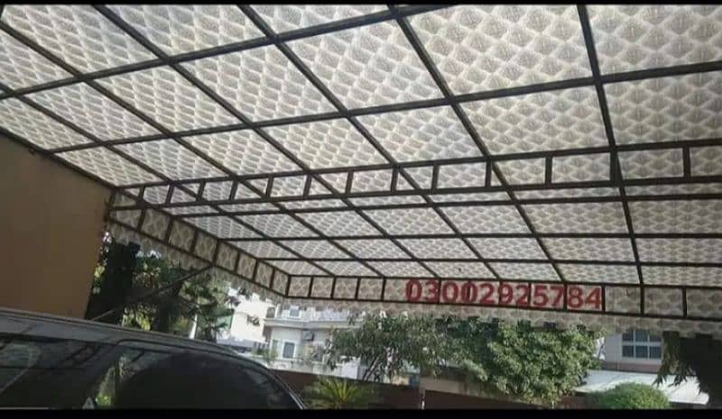 Fiberglass shade for sale in lahore with iron stracture 16