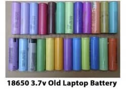 Old laptop battery 3.7v lithium ion