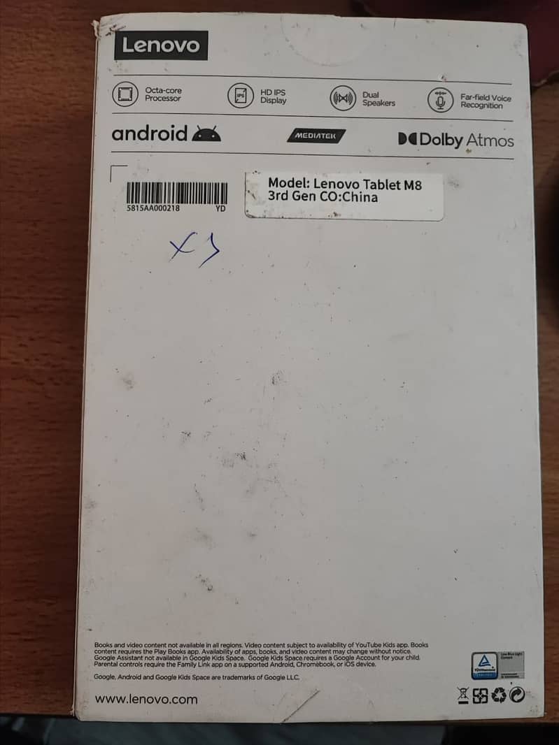 Lenovo Tablet M8 4/64 4G PTA approved 4