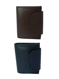 Men's Premium Leather Plain Bifold Wallet Cash on Delivery