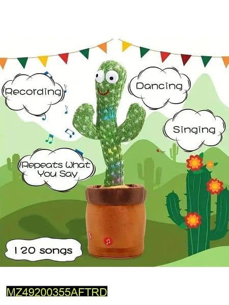 Dancing Cactus Plush Toy For Kids 3