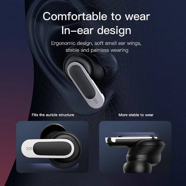 V8 headset full color touch screen Bluetooth headset ANC noice 3