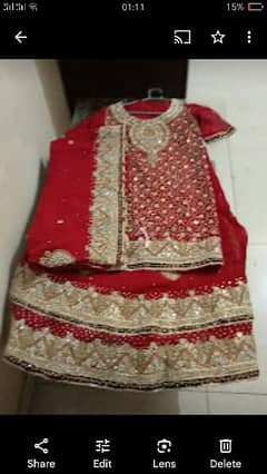 Salam wedding dress red